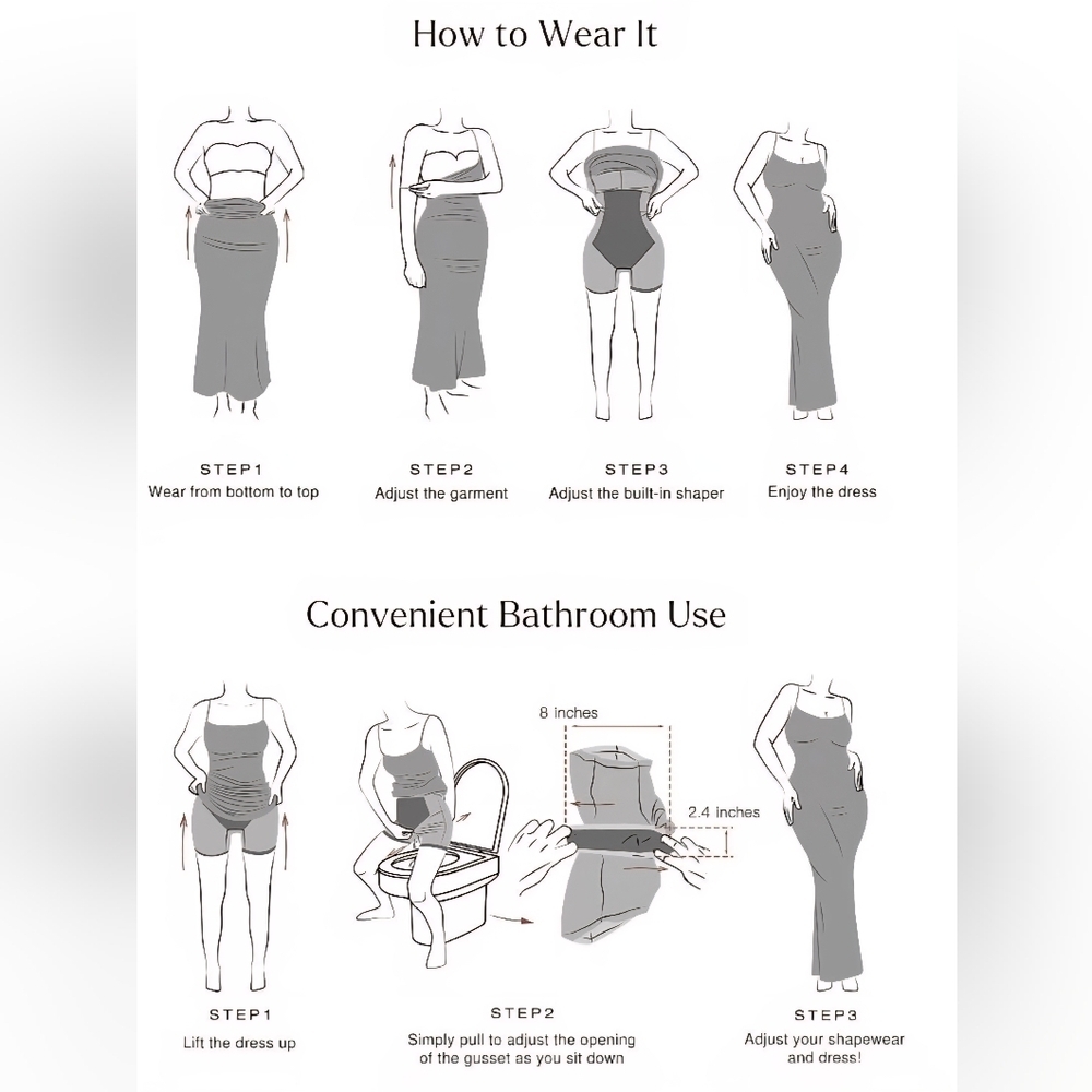 Popilush FAUX LEATHER DRESS --WITH BUILT IN SHAPEWEAR #517 - Picture 8 of 13